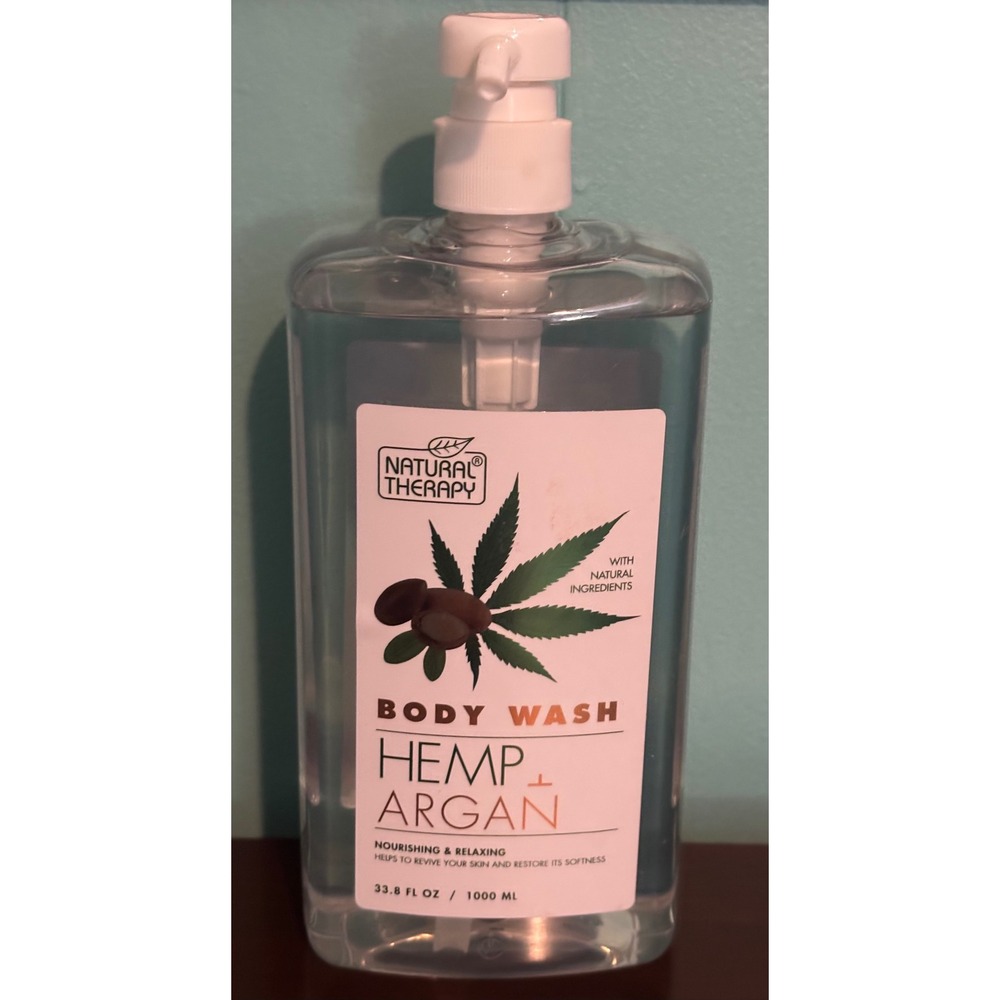Natural Therapy Body Wash with Hemp Argan Hydrating 33.8 oz / 1000 ML Salon Size